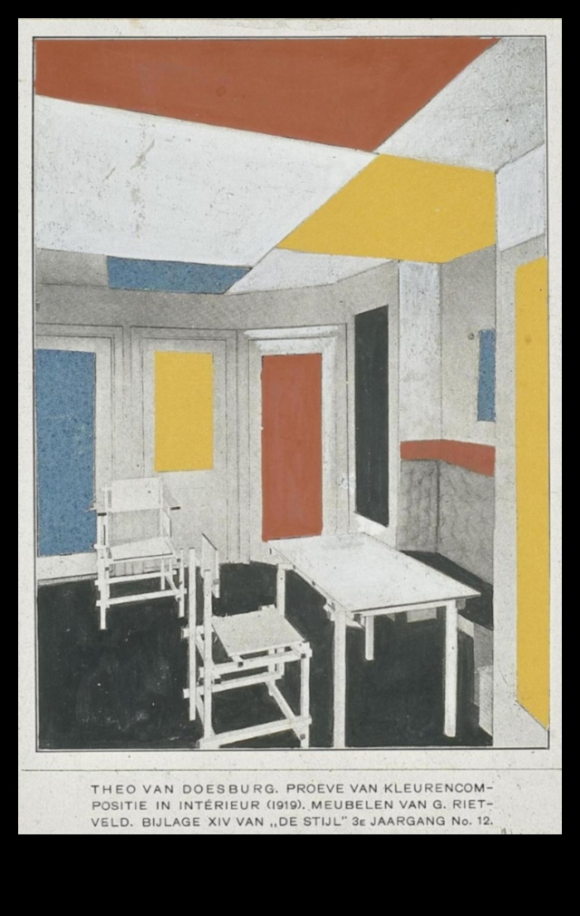 De Stijl Harmony: Geometric Abstraction in Modernist Expression
